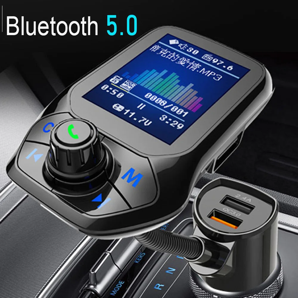 HTB1zlG6PYrpK1RjSZTEq6AWAVXah.webp JINSERTA 2023 Car MP3 Music Player Bluetooth 5.0 receiver FM transmitter Dual USB QC3.0 Charger U disk / TF Card lossless Music - Image 1
