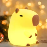 Cute Capybara Night Light Children's Silicone Nightlight Gift USB Rechargeable Animal Touch Bedside Sleep Lamp Decoration