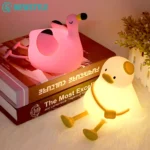 Novelty Silicone Soft Night Light Flamingo Duck Dimmable Sleep Night Light USB With Touch Sensor Suitable For Baby Bedroom