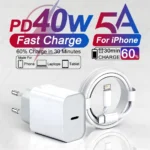 40W For iPhone Charger USB Type C Fast Charger For iPhone 16 15 14 13 12 11 Pro Max 7 8 Plus PD Charging Cable Phone Accessories