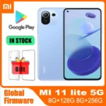 Global rom redmi Xiaomi 11 Lite 5G 8G 256G 8G 128G smartphone Qualcomm Snapdragon 780G  6.55inchs2400x1080 Android used phone