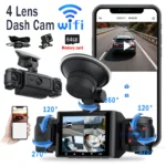 360° panoramic driving recorder, 4-channel 1080P HD Dash Cam with Wi-Fi function, super night vision, WDR, G-Sensor, loo