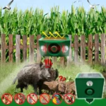 Scare Wild Boar Repellent Loud Dog Barking Solar Warning Lights Nighttime Flash Artifact Beast Repellent With Loud Volume