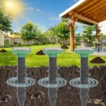The solar rat repellent works outdoors 24 hours a day to effectively repel moles and snakes