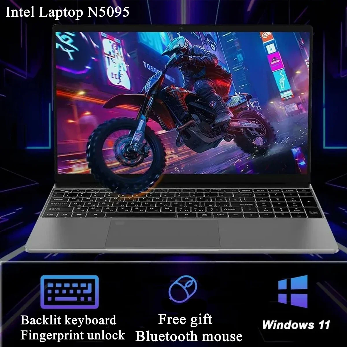 S315998f5c0274ceb90f937b0aeb32326Z.webp CARBAYTA 15.6" Laptop Computer Intel Celeron N5095 Notebook PC 16 32G Ram 128GB-2TB SSD Office Study PC Windows 11 1080P Laptops - Image 1