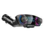 Bluetooth FM Transmitter BT5.0 Handsfree Car Kit TF Card USB Flash Drive 3.5mm AUX Output Port Dual USB Fast Charger MP3 Player