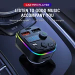 Car FM Transmitter Cell Phone Charger Bluetooth-Compatible 5.3 Support TF Card U Disk Auto Radio FM Modulator MP3 Player Adapter