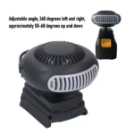 Cordless Space Heater 170W 2 Temperature Gears Adjustable Angle Battery Powered Space Heater for BAT609 BAT609G BAT610G