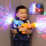 Children Toy Gun Projection Pistol Electric Plastic Safe Colorful Gun with Rechargeable Battery Music Lights for Girls Boys Gift