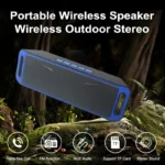 Portable Bluetooth Speaker Subwoofer Smart Speaker FM/TF Card/USB Interface Built-in Mic Double Bass Outdoor Desktop Speaker
