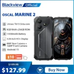 Blackview OSCAL Marine 2 Rugged Phone 8GB RAM 256GB Smartphone AI 11000mAh Battery 6.56 " HD+Display Unisoc T61 Android 15 NFC