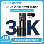 Dash cam KAWA D6 3K Video Recorder Car Dash Camera for AUTO, Car DVR Voice Control,Night Vision Dashcam 2025 New