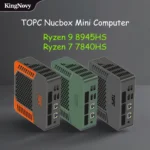 TOPC Mini PC AMD Ryzen 9 8945HS/ Ryzen 7 8845HS/ 7840HS Dual LAN 2xDDR5 PCIe4.0 Windows 11 WiFi6E Pocket Gaming Desktop Computer