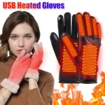 Electric Heating Gloves Men Women USB plug-in Electric Heated Gloves Winter Skiing Snowboarding Can Touch Screen Snow Gloves