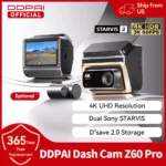 2025 New DDPAI 4K Dash Cam Z60 Pro Support Front and Rear Car Camera SONY STARVIS2 678 Sensor 5GHz Wi-Fi GPS ADAS Car DVR