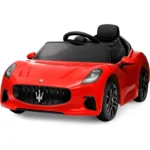 Licensed Maserati Electric Ride-On Toy Car for Kids with Remote Control, Music, LED Lights, 12V Battery Powered Electric Vehicle