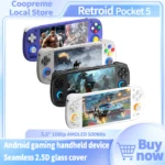 Retroid Pocket 5 Handheld Game Console 5.5'' AMOLED Screen Android13 Joystick RGB Lighting Effect Active Cooling Video Games