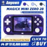 Ampown Mini Zero 28 Handheld Game Console 2.8'' IPS Screen AllWinner Processor Android System 2.4GWIFI MAGICX ZERO28 Player Gift