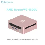 GenMachine Mini PC AMD R5 4500U Windows 11 Ryzen 4.0GHz DDR4 16GB 512GB PCIe 3.0 Wifi6 BT5.2 Pc Gamer Diy Gaming Computer