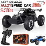 1:16 Scale 2WD All Terrain Fast RC Cars 20KM/H High Speed Electric Off-Road Vehicle with 2.4GHz Metal Shell Remote Control Truck
