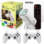 S40MAX Android 11 Gaming Projector TF Card WiFi Bluetooth 1080P Home Theater Portable Projector with Dual Wireless Controllers