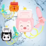 Summer Cartoon Backpack Water Gun Children Toy for Kids Animals Water Blaster Soaker Outdoor Beach Pool Fight Gun Toy for Kids