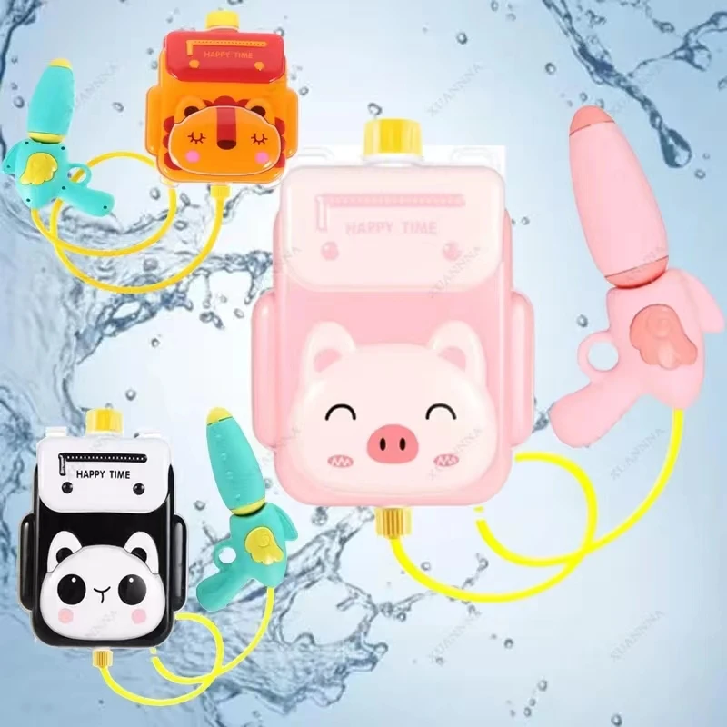 Sec433d56bc3b4c2dbdfcd1367aae437cU.webp Summer Cartoon Backpack Water Gun Children Toy for Kids Animals Water Blaster Soaker Outdoor Beach Pool Fight Gun Toy for Kids - Image 1